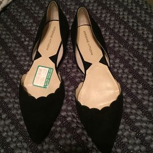 Scalloped Black flats
